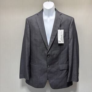 Bar iii Mens Slim Fit Sport Coat Gray Wrinkle Free Suit Jacket Blazer 40R NEW